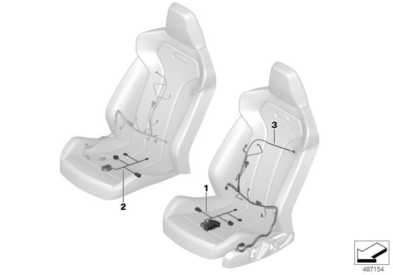 Diagram Wiring harness, seat, front for your 2012 BMW M6   