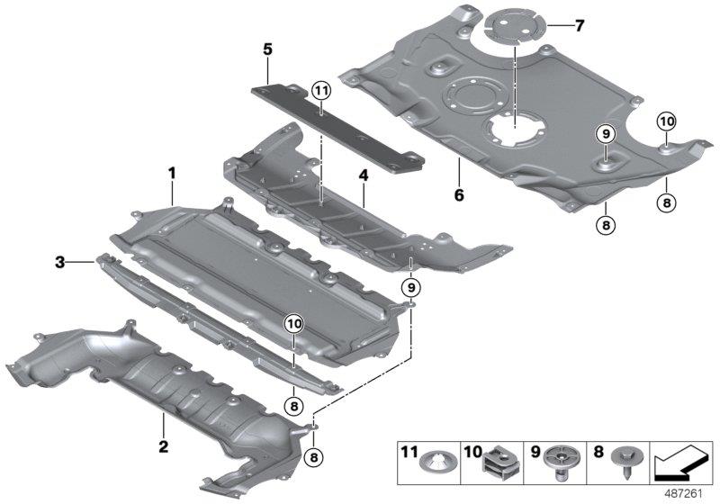 Diagram Underhood shield for your 2006 BMW M6   