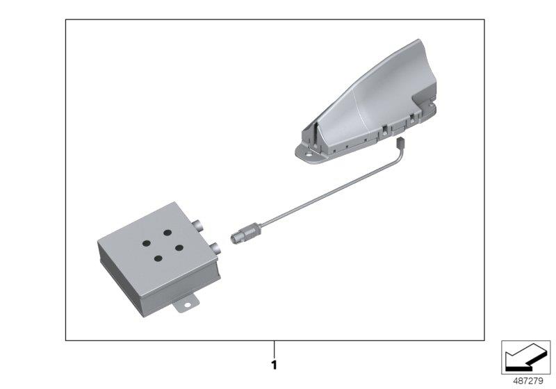 Diagram TETRA masked antenna for your BMW M6  