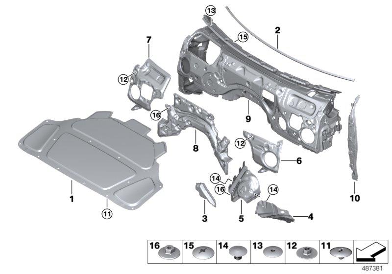 Diagram Sound insulating front for your BMW