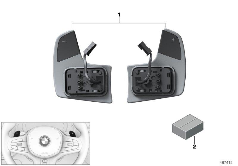 Diagram Shift paddles, steering wheel for your 2002 BMW 530i   