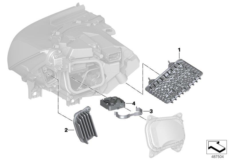 Diagram Electronic parts, headlight, LED for your BMW