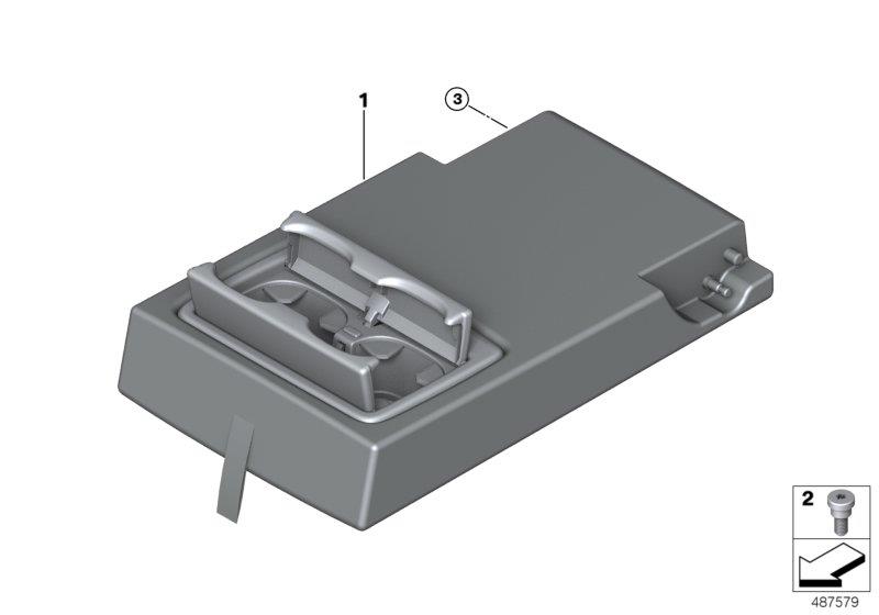 Diagram Rear seat center armrest for your 2007 BMW M6   