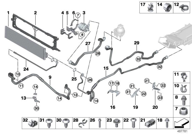 Diagram Cooling circuit, e-motor electronics for your 2007 BMW M6   