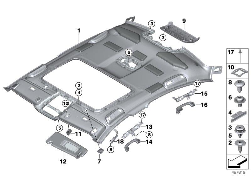 Diagram Headlining for your 2001 BMW M5   