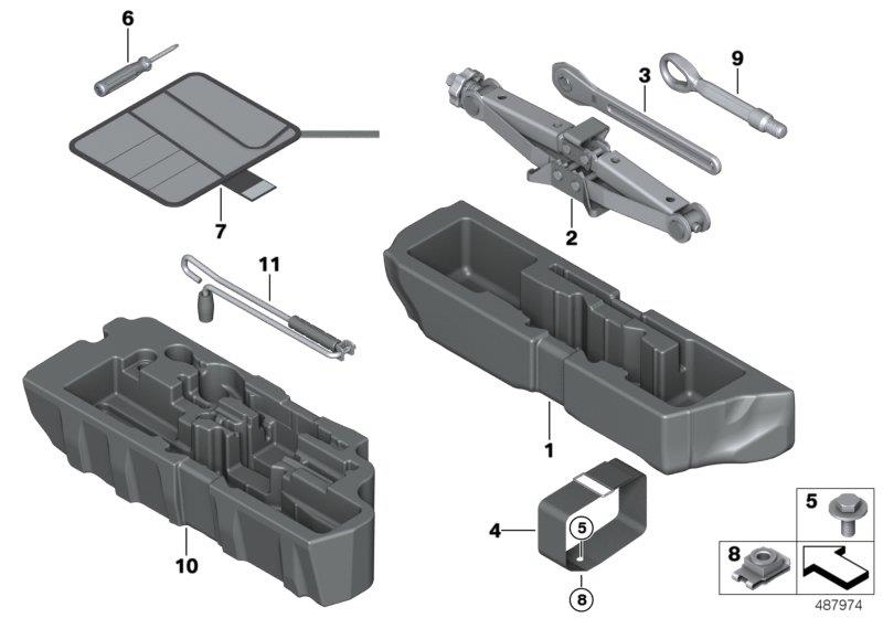 Diagram Car tool/Lifting jack for your MINI John Cooper Works  