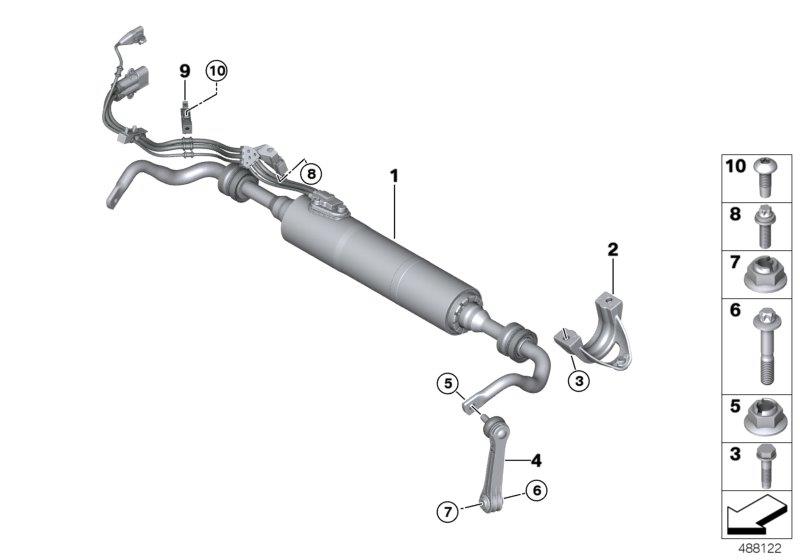 Diagram Rear stabilizer bar/Dynamic Drive for your 2014 BMW M6   