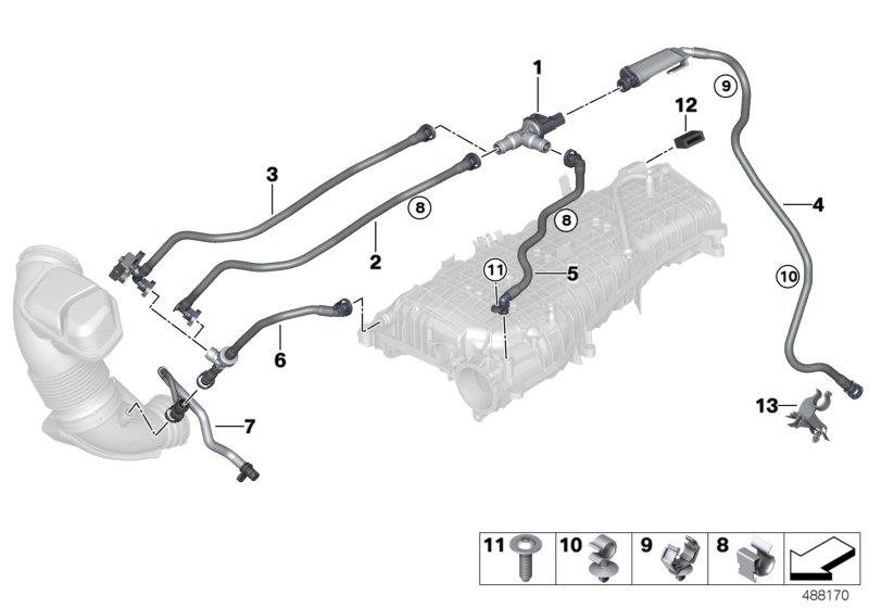 Diagram Fuel tank breather valve for your BMW