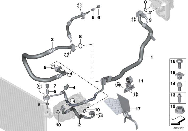 Diagram Coolant lines for your BMW