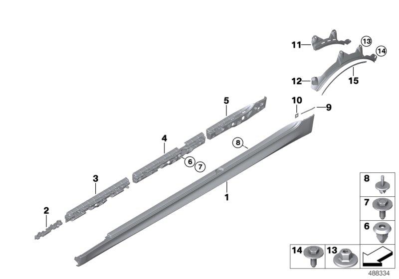 Diagram M cover for rocker panel / wheel arch for your 2023 BMW M4 CSL   