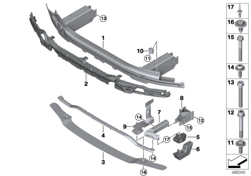 Diagram Carrier, front for your 2006 BMW 750i   