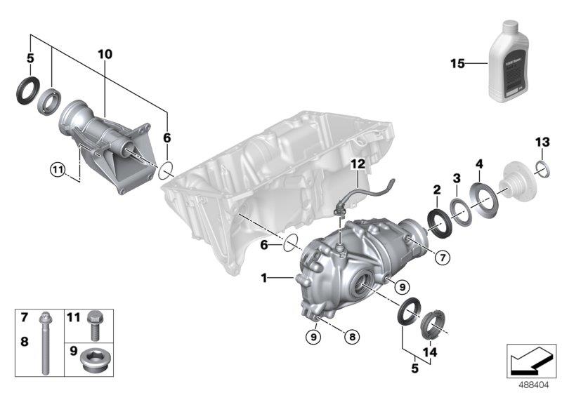 Diagram Final drive (front axle) for your 2000 BMW M5   