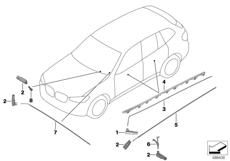 Le diagramme Module à LED / fibre optique pour votre BMW