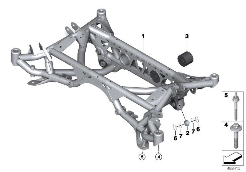 Diagram REAR AXLE CARRIER for your BMW 530e  