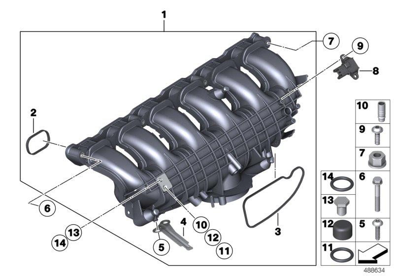 Diagram Intake manifold system for your BMW 328dX  