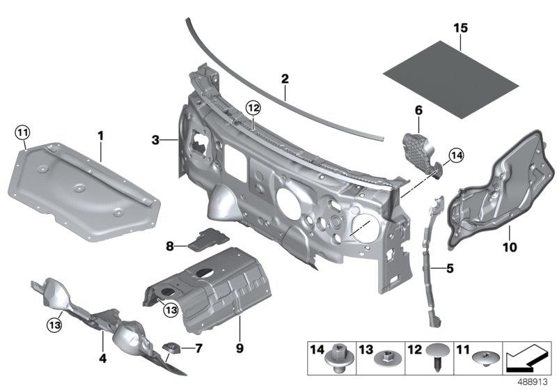 Diagram SOUND INSULATING FRONT for your MINI