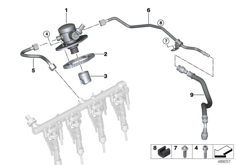 Diagram High-pressure pump/Tubing for your 2017 BMW 750iX   