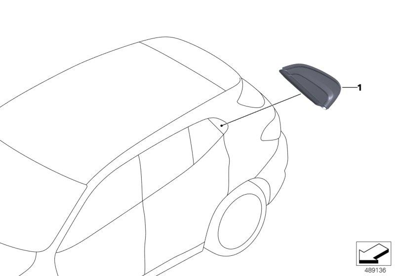 Diagram Exterior trim / grill for your BMW