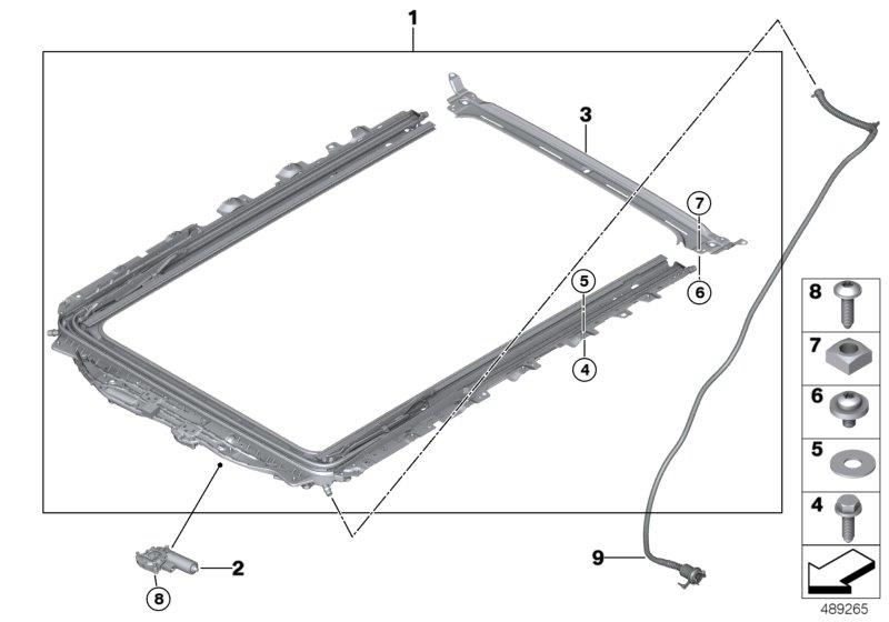 Diagram Electric panoramic roof for your 2023 BMW X3  30eX 