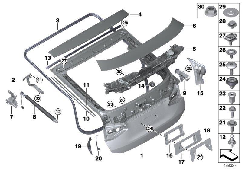 Diagram Trunk lid for your 2018 BMW M2   