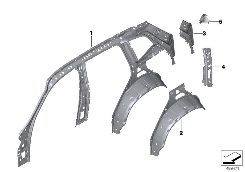 Diagram Side frame section, inner for your 1988 BMW M6   