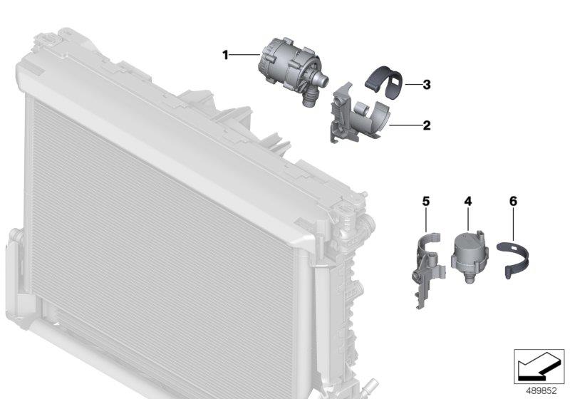 Diagram Electric water pump / mount for your BMW M6  