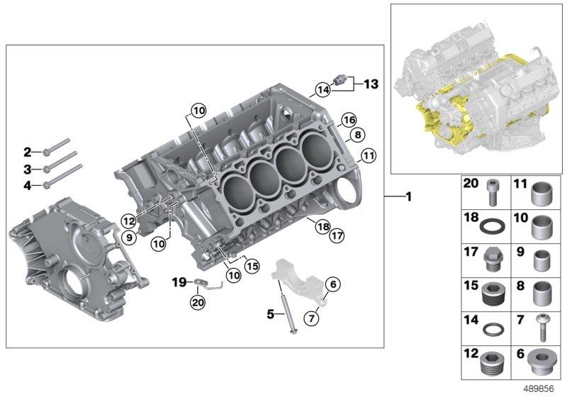 Diagram Engine block for your 2010 BMW 750LiX   