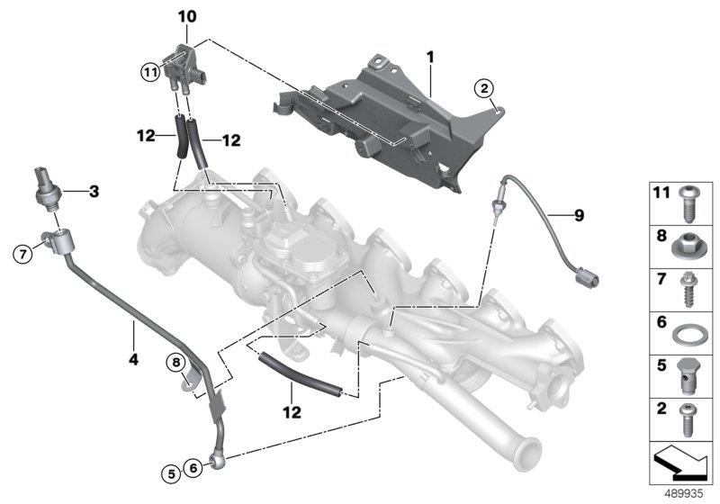 Diagram Exhaust sensors for your 2015 BMW 428i   