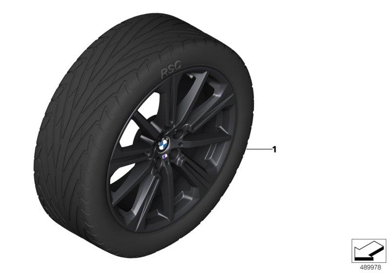 Diagram BMW LA wheel M Perf. star spoke 748M-20" for your BMW X6  