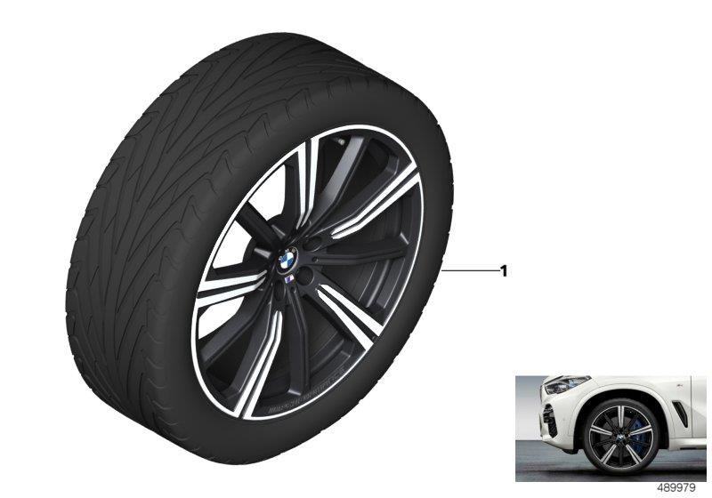 Diagram BMW LA wheel M Perf. Star spoke 749M-22" for your BMW