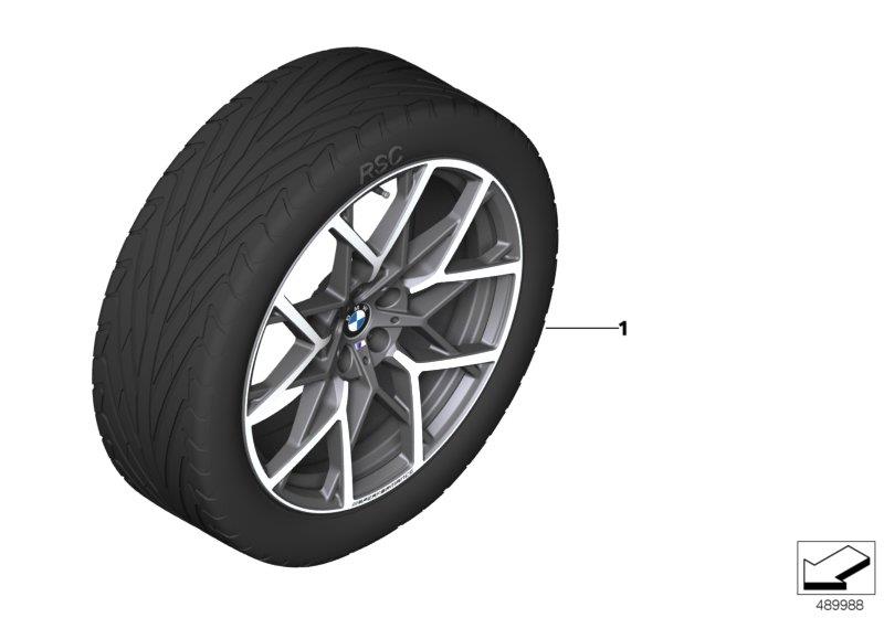 Diagram BMW LA wheel M Perf. Y-spoke 795M - 20" for your 2020 BMW 330iX   