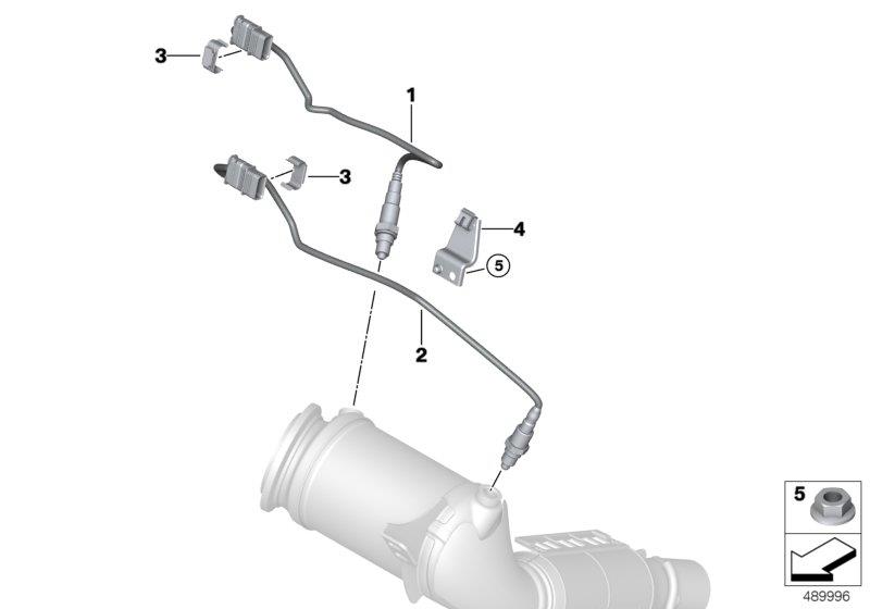 Diagram Lambda Probe Fixings for your 1988 BMW M6   