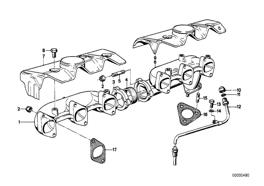 Diagram Exhaust manifold for your 2013 BMW 750LiX   