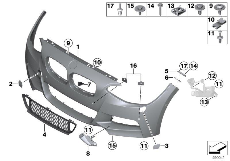 Diagram M Trim, front for your 2023 BMW M240i   
