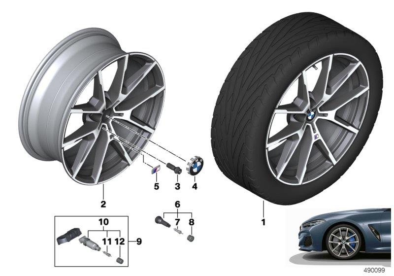 Diagram BMW LA wheel Y-spoke 728M - 20" for your BMW