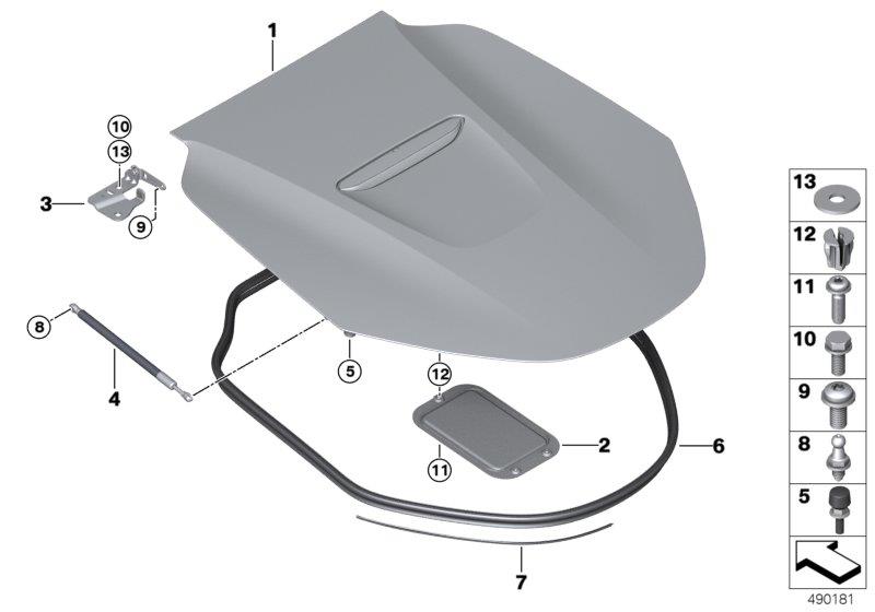 Diagram Trunk lid for your 2009 BMW M6   