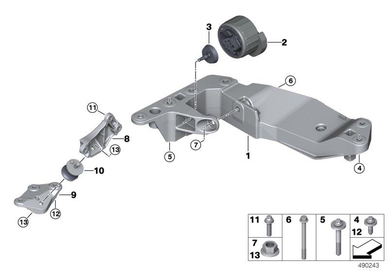 Diagram Gearbox suspension for your 2023 BMW 230iX   