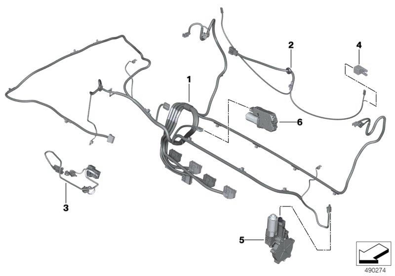 Diagram Convertible top electr.system/harness for your BMW M6  