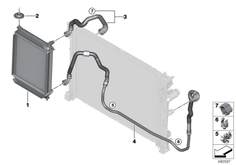 Diagram remote radiator for your 1995 BMW