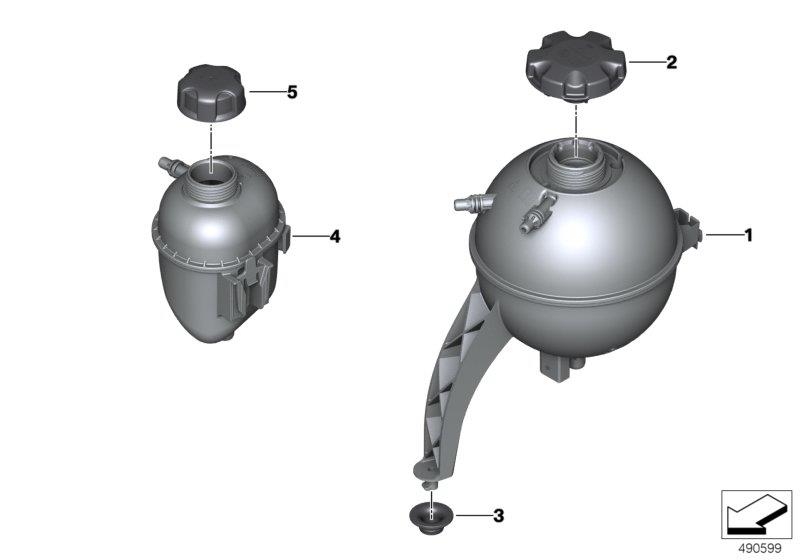 Diagram Expansion tank for your 2019 BMW X5   