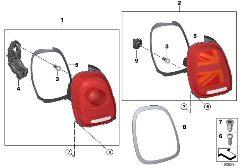 Diagram Rear light for your MINI