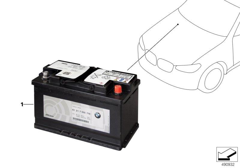 Diagram Additional battery for your 2016 BMW 750i   