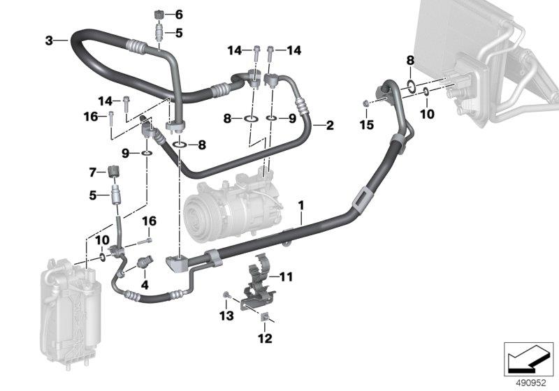 Diagram Coolant lines for your 2018 BMW M4   