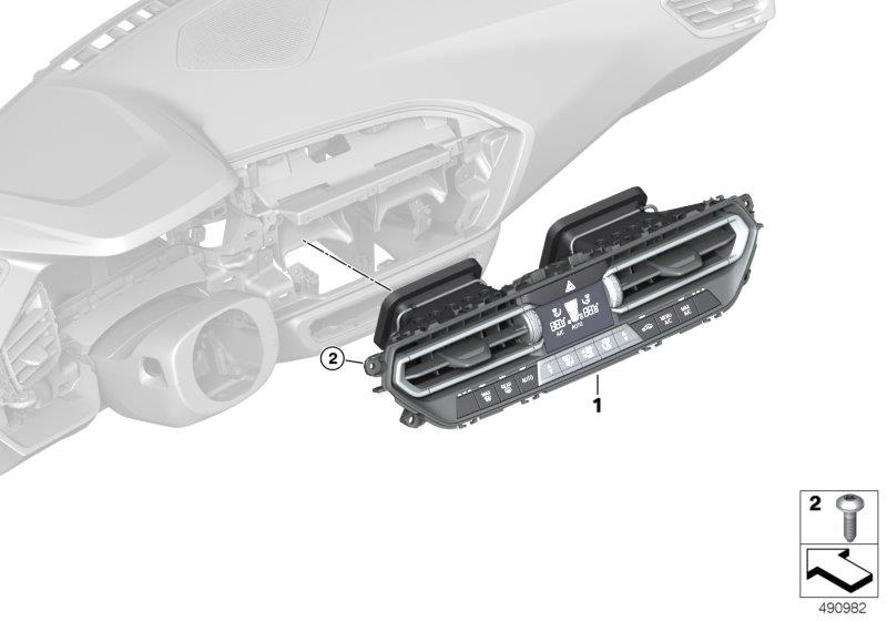 Diagram Automatic air conditioning control for your 1988 BMW M6   