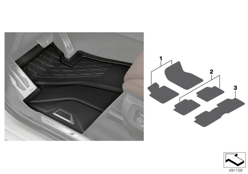 Diagram Interior equipment components for your BMW 640iX  