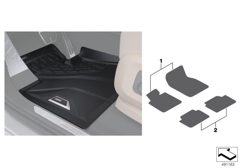 Diagram Interior equipment components for your BMW X5  