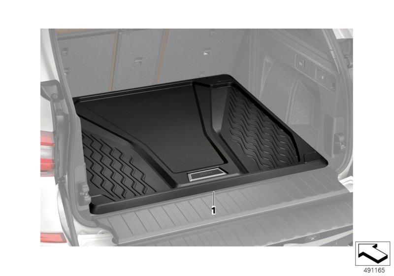 Diagram Fitted luggage compartment mat for your BMW M6  