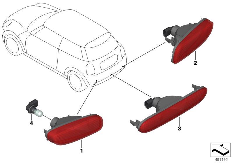 Diagram Rear fog light for your MINI