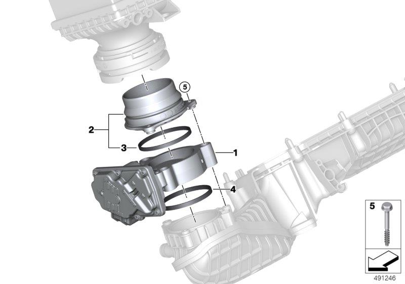 Diagram Throttle housing Assy for your 2016 BMW 550i   