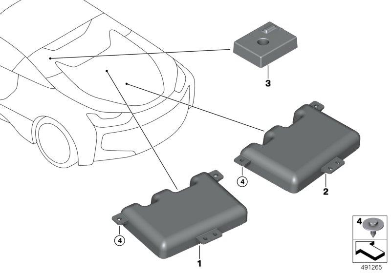 Diagram Single parts antenna for your 2016 BMW 750i   